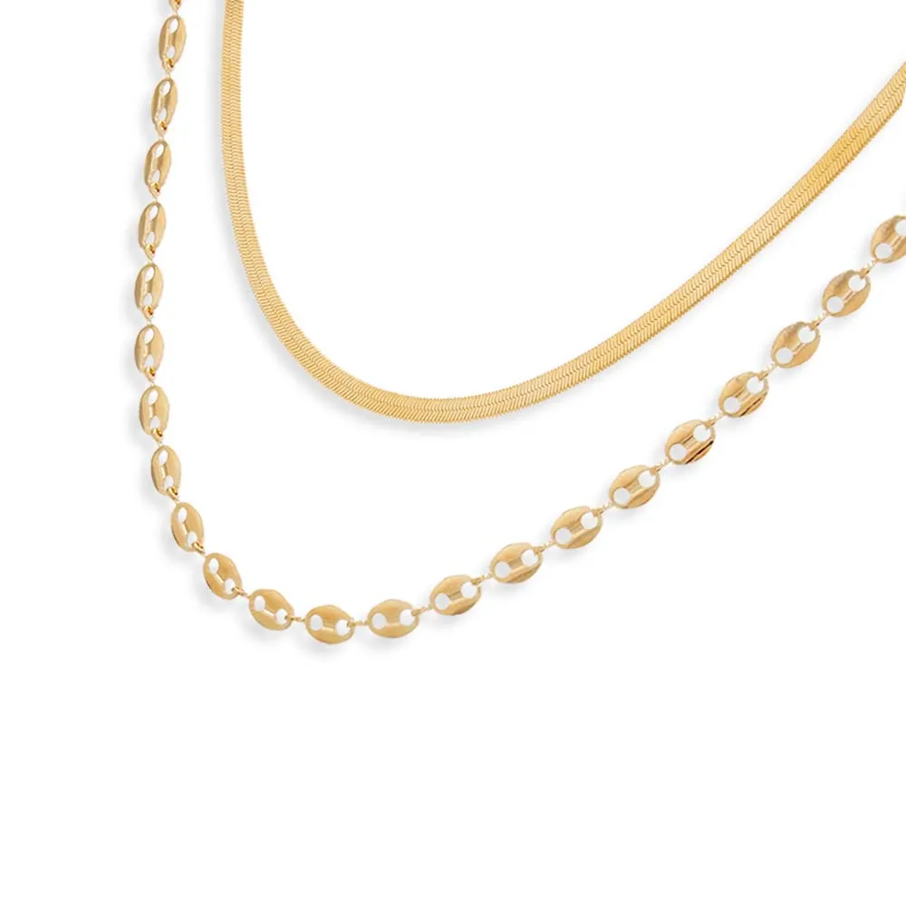 Mariner X Herringbone Necklace Combo Set