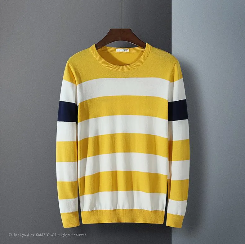 Men's Fashion Striped Pullover
