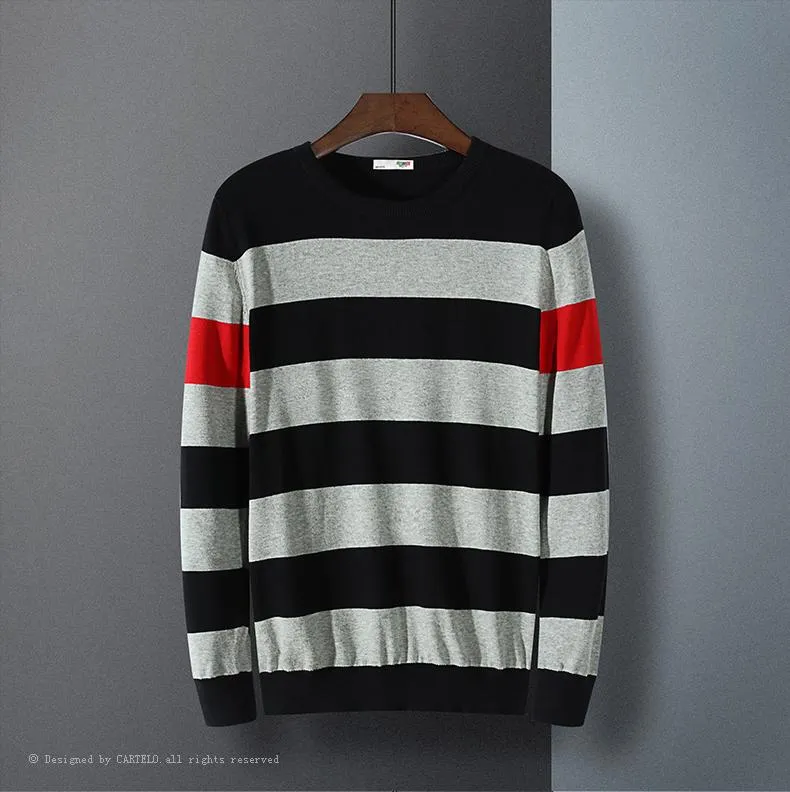 Men's Fashion Striped Pullover