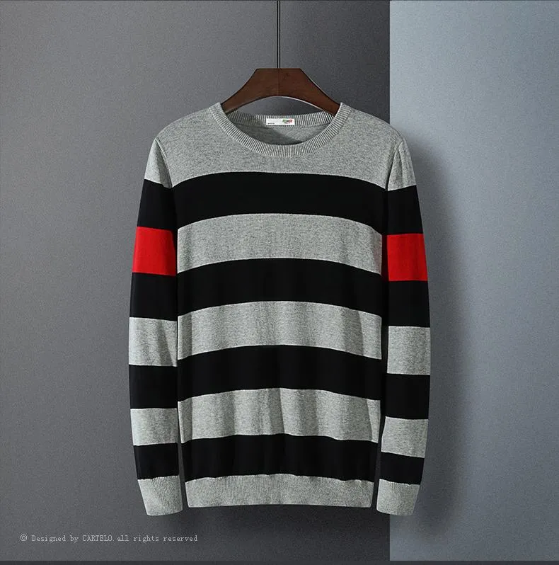 Men's Fashion Striped Pullover