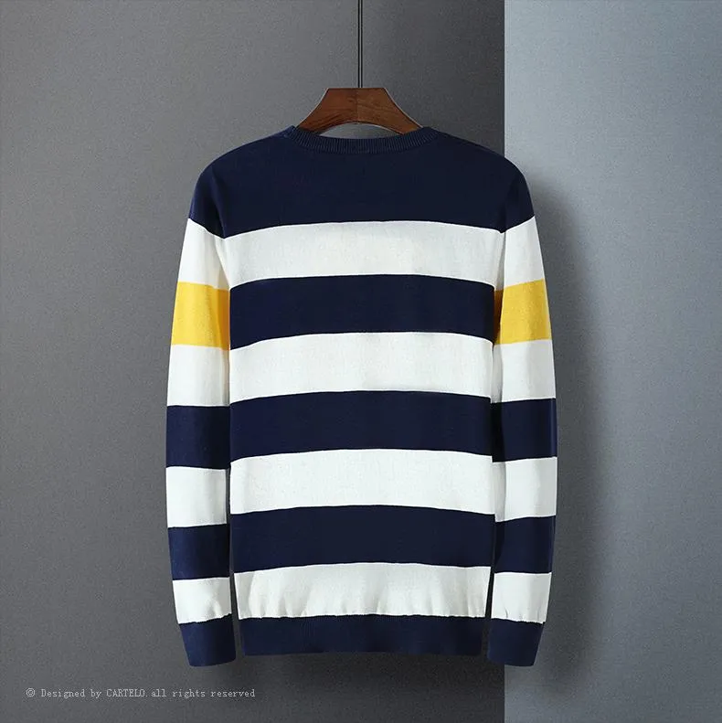 Men's Fashion Striped Pullover