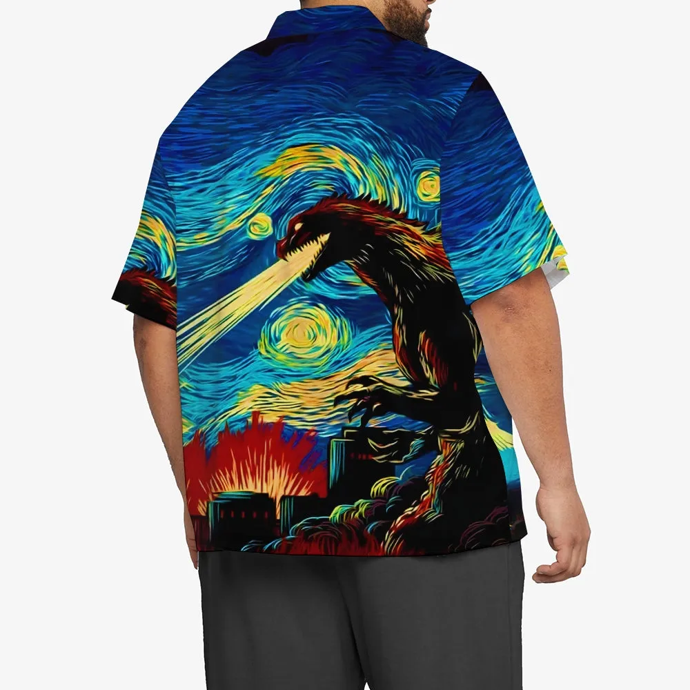 Men's Godzilla Casual Fashion Short Sleeve Shirt 2307101069