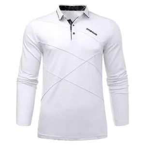 Mens Solid Cotton Golf Shirt