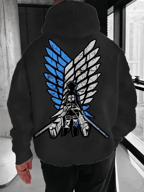 Men's Stylish Comic Print Hoodie
