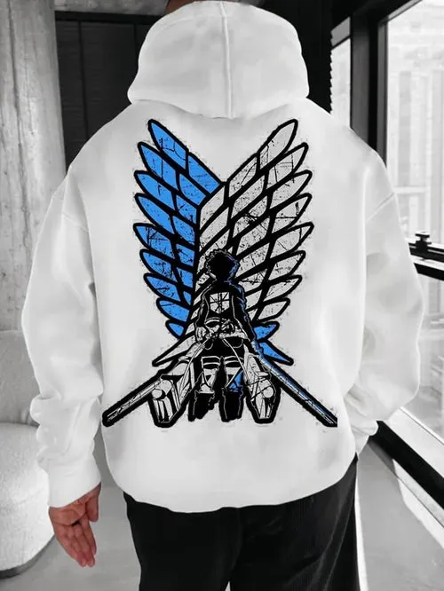 Men's Stylish Comic Print Hoodie