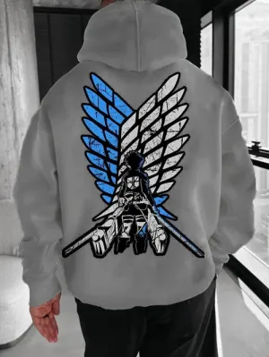 Men's Stylish Comic Print Hoodie