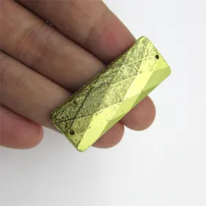 Metal Look Rectangle Motif 43mm x 16mm 9970