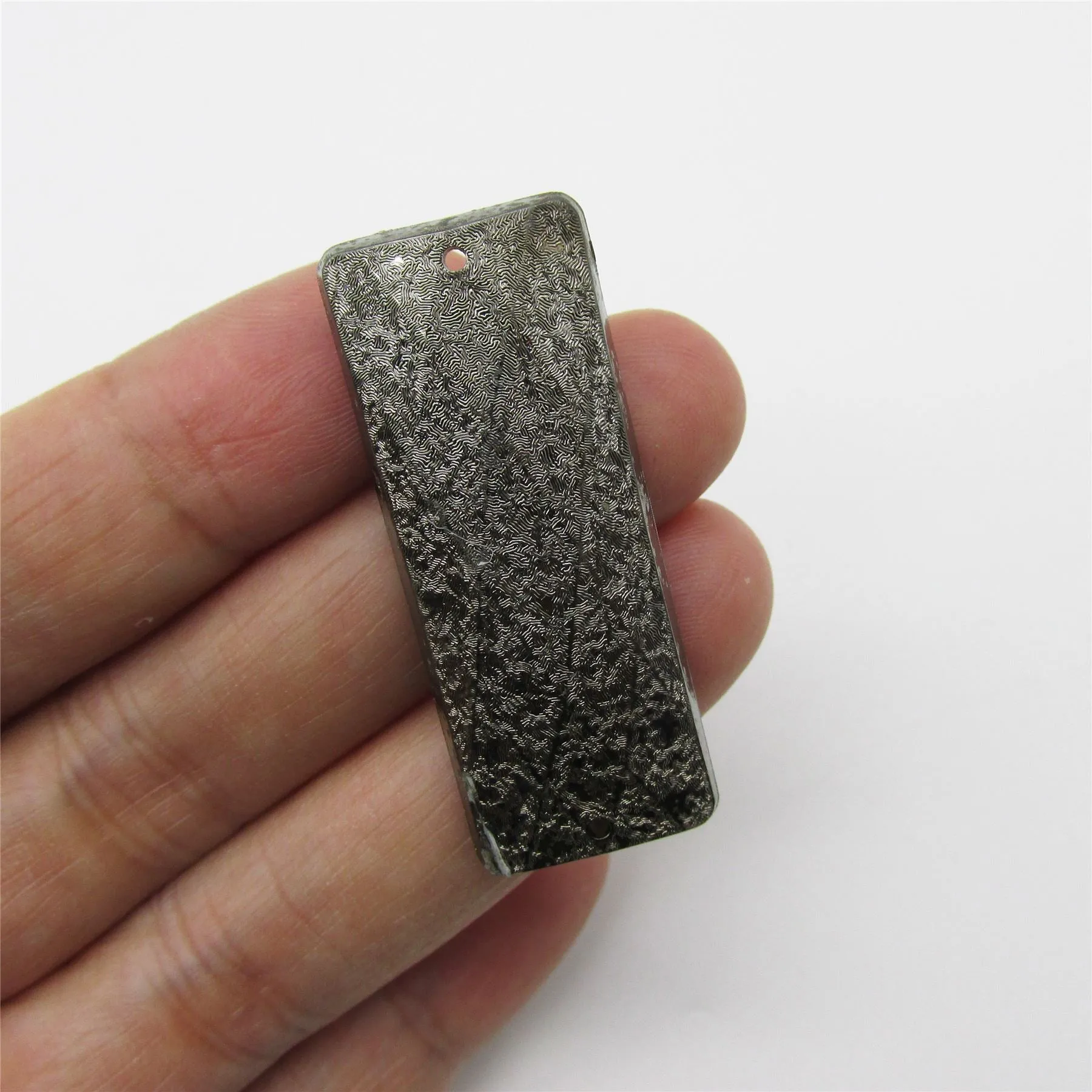 Metal Look Rectangle Motif 43mm x 16mm 9970