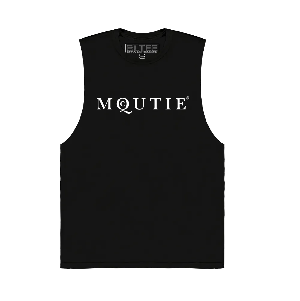 MQCUTIE BLACK MUSCLE TEE