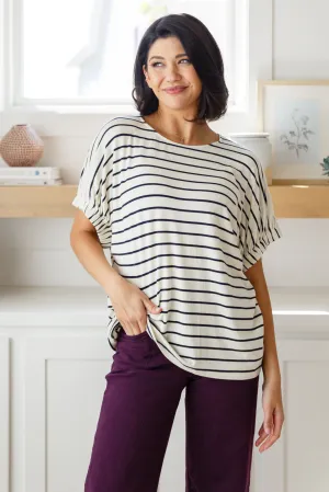 Much Ado About Nothing Navy Striped Top
