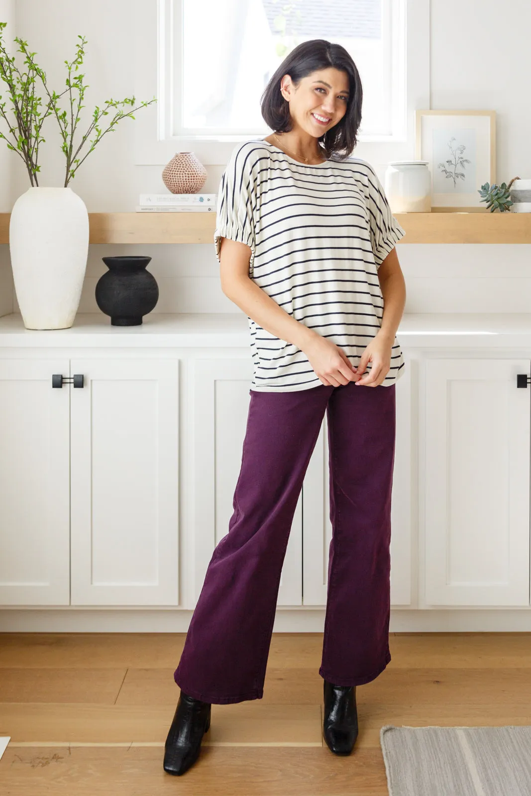 Much Ado About Nothing Navy Striped Top