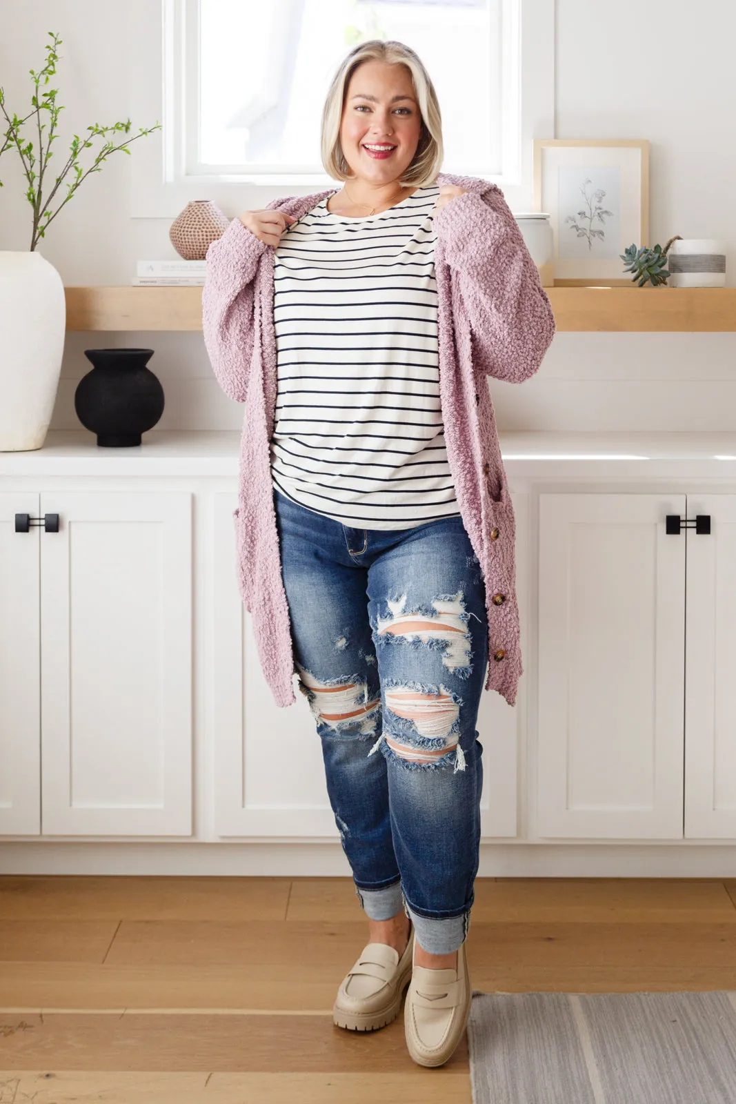 Much Ado About Nothing Navy Striped Top