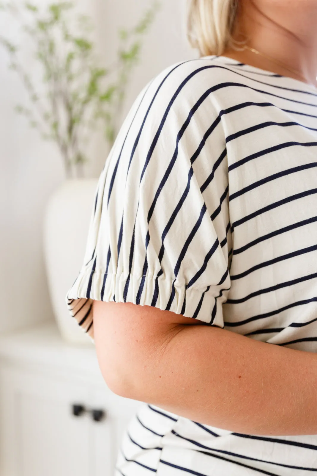 Much Ado About Nothing Navy Striped Top