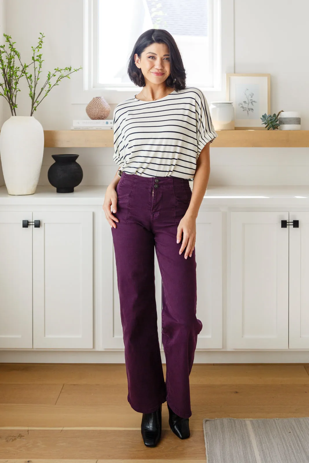 Much Ado About Nothing Navy Striped Top
