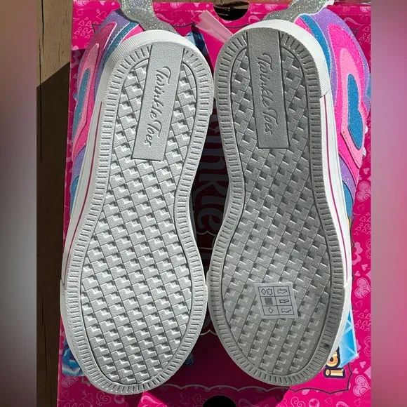 NEW Skechers Youth Light Up Twinkle Toes Fun High Top Casual Sneaker - Size 3