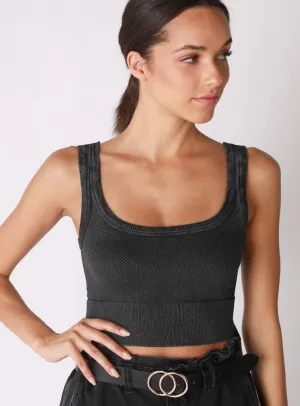 Niki Biki Vintage Chevron Crop Top