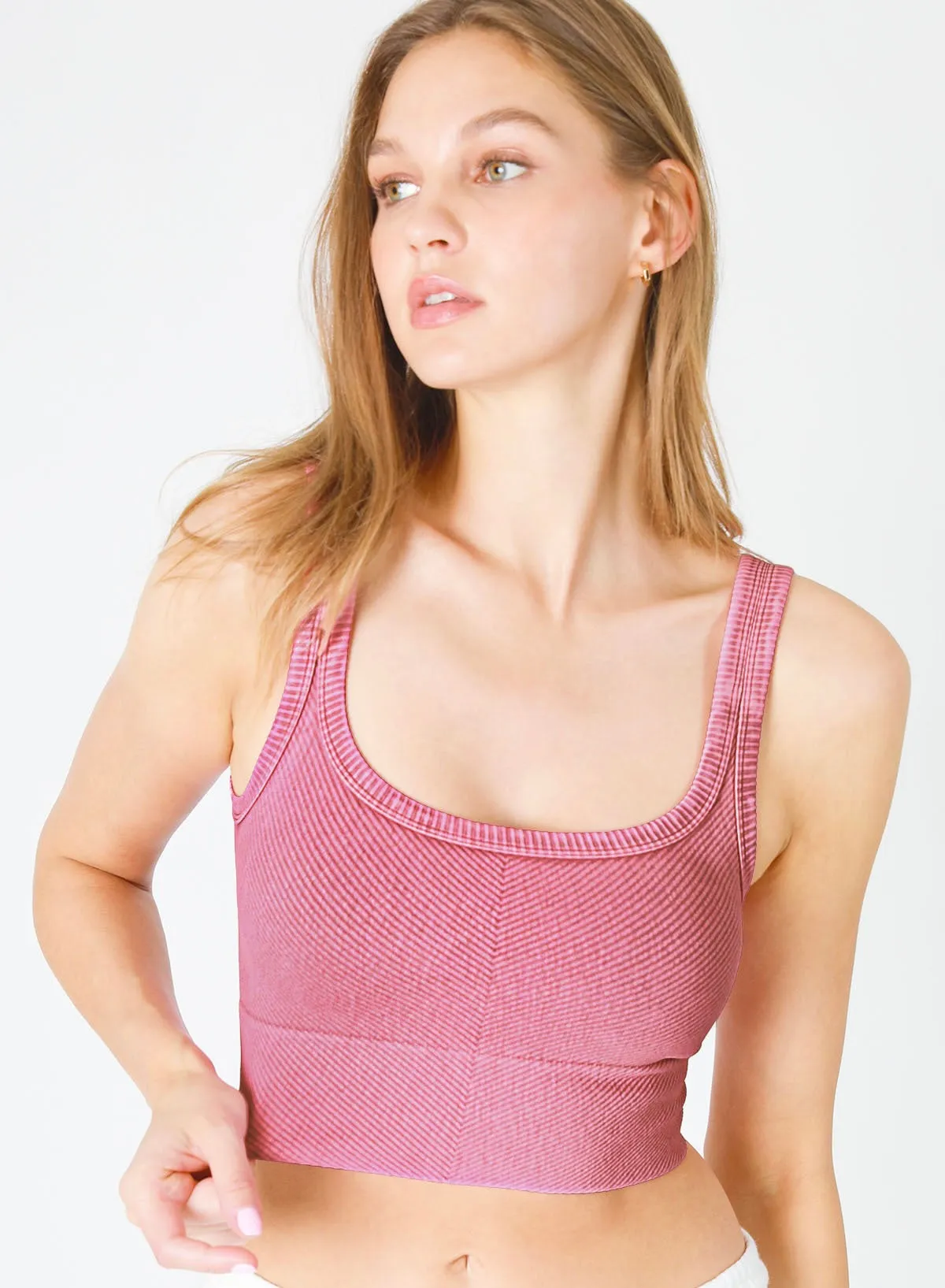 Niki Biki Vintage Chevron Crop Top