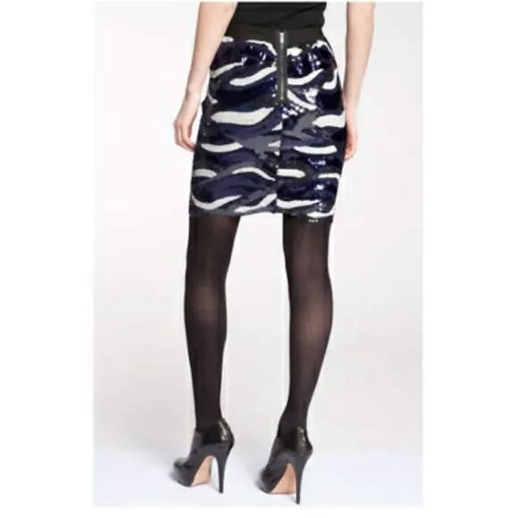 NWT, BCBGMaxAzria Elodie Sequin Wave Skirt