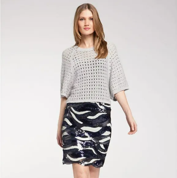 NWT, BCBGMaxAzria Elodie Sequin Wave Skirt