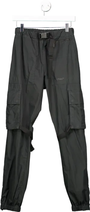 Off-White Black Cargo Trousers UK XS