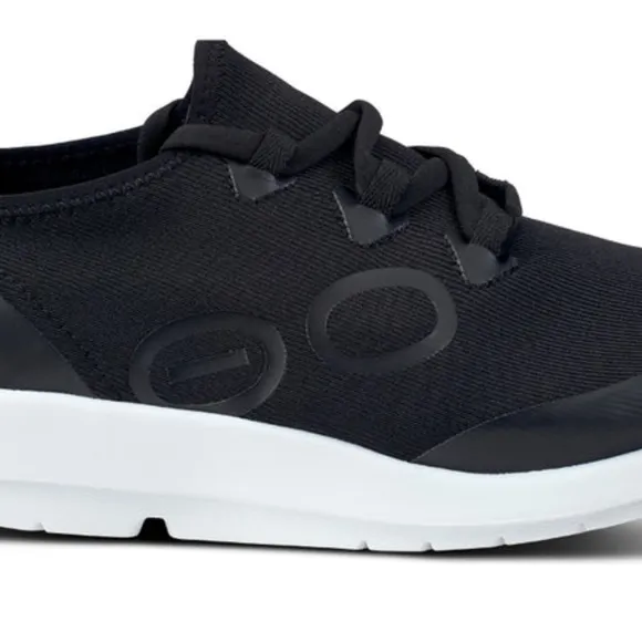 OOFOS Men's OOMG Sport LS Low Shoe Lace up - Black / White Size 12