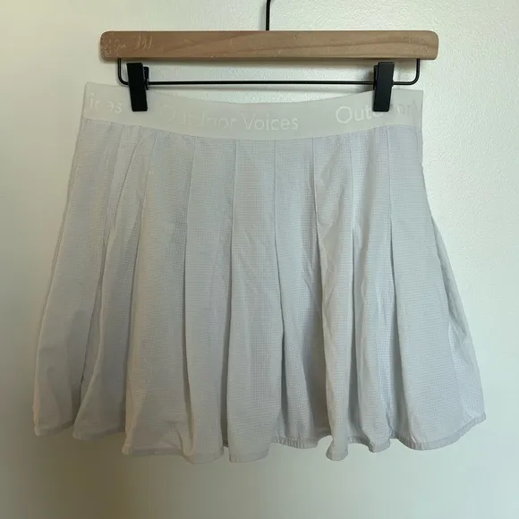 Outdoor Voices Sport 4&quot; Skort Pleated White