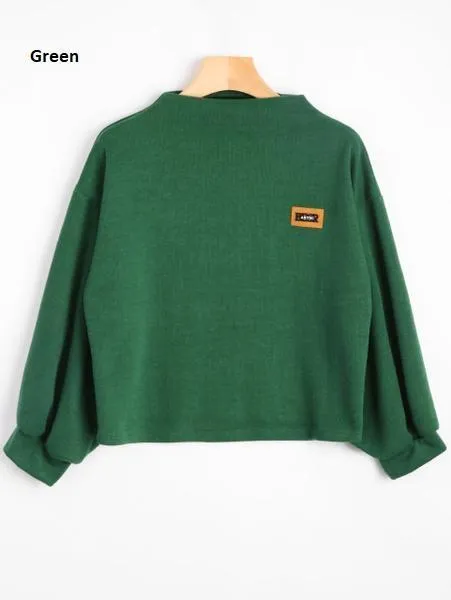 Oversized Lantern Sleeve Sweatshirt
