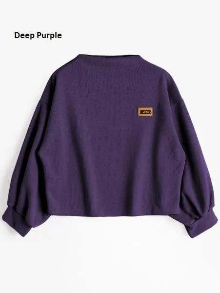 Oversized Lantern Sleeve Sweatshirt