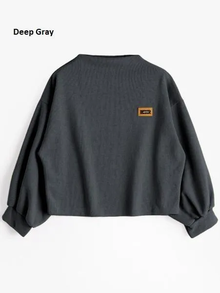 Oversized Lantern Sleeve Sweatshirt
