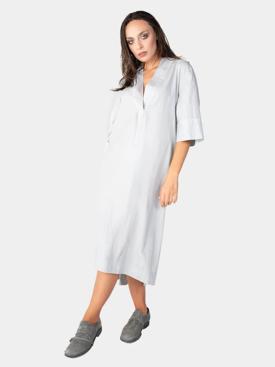 Paneled V-Neck Midi Dress