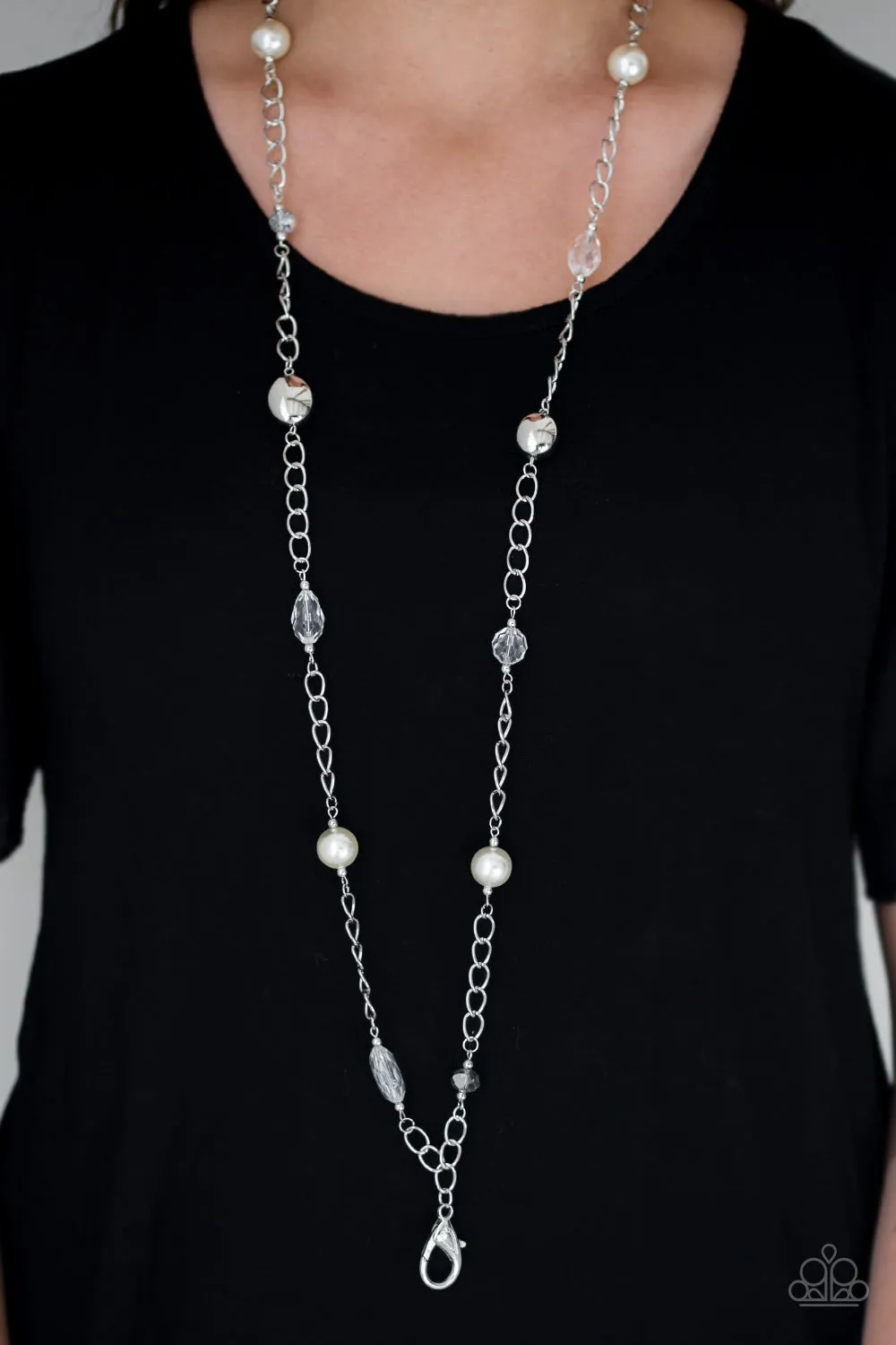 Paparazzi - Only For Special Occasions -White Lanyard