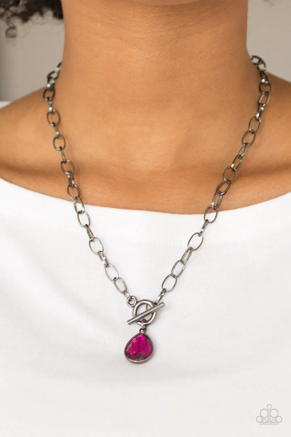 Paparazzi -  Sorority - Pink Necklace