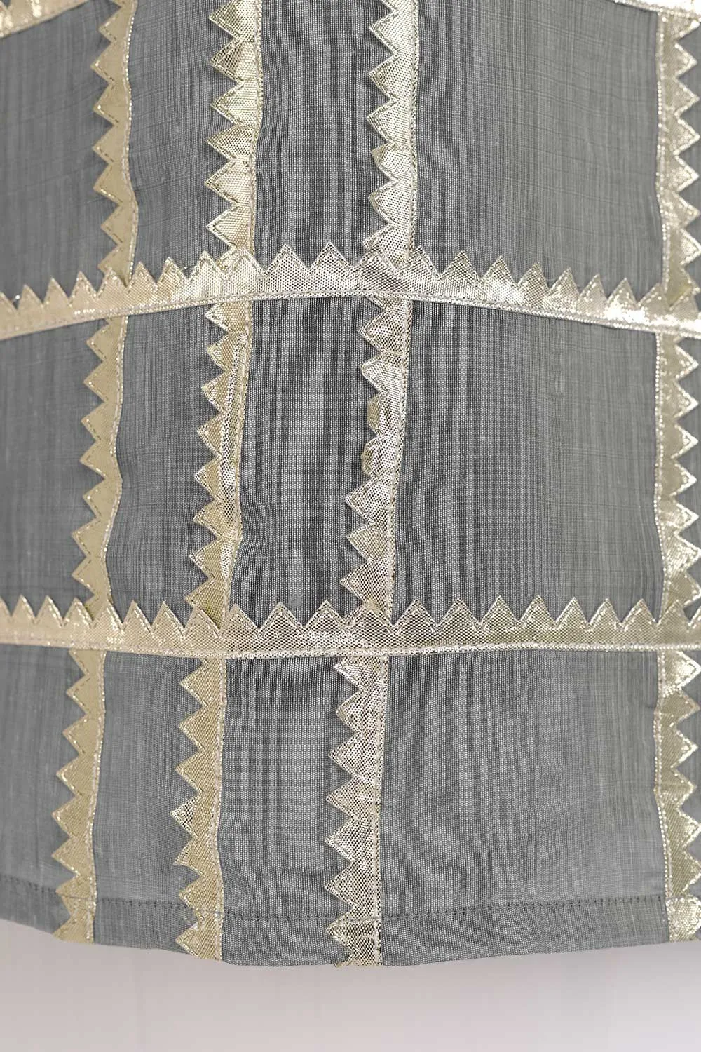 Paper Cotton Gotta Work Stitched Kurti - Bloodstone (T20-044B-Grey)