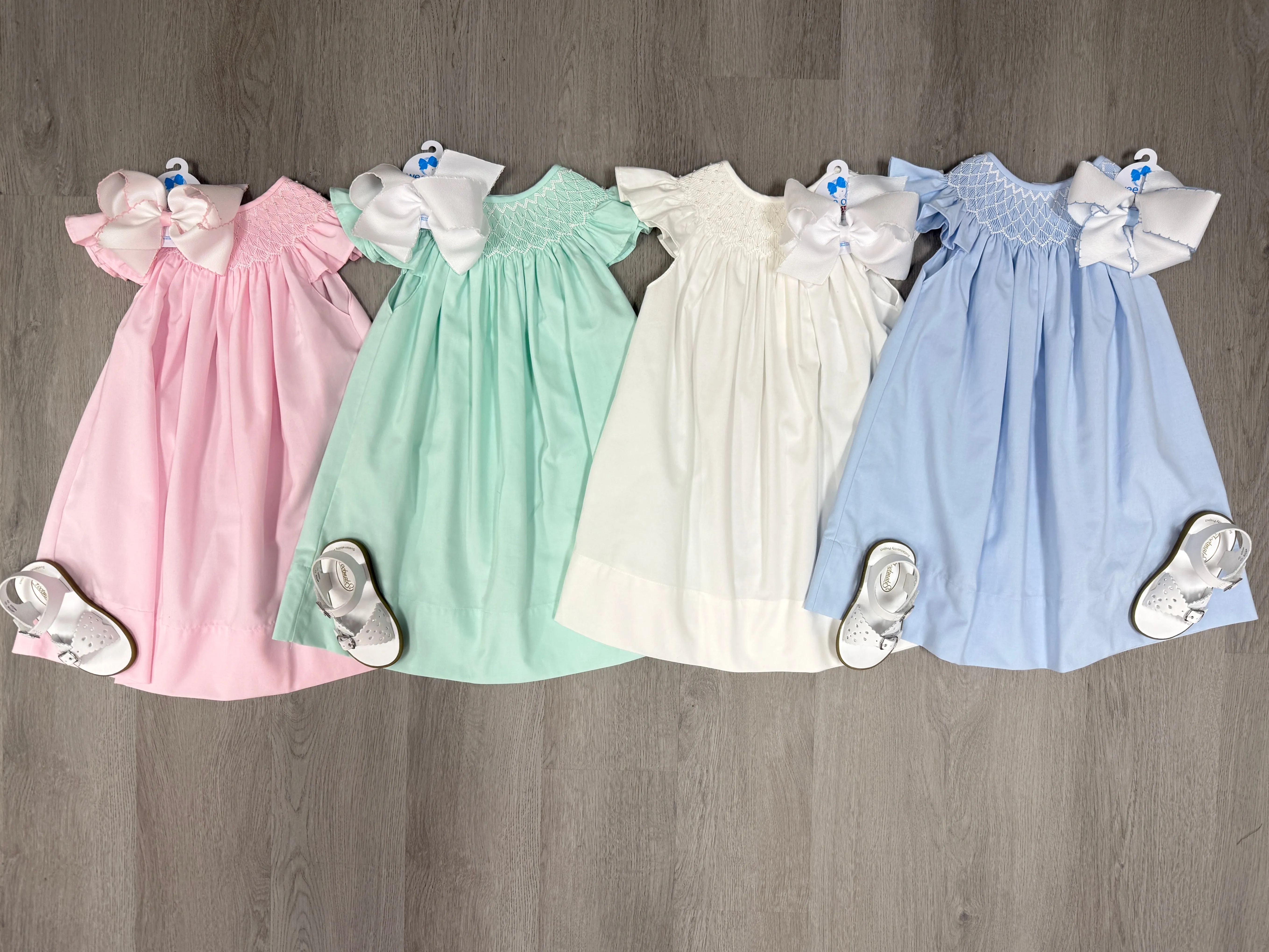 Pink Catherine Pearl Smocked Dress