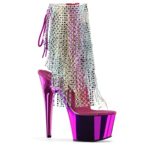 Pleaser Adore 1017 Rhinestone Pink/Rainbow