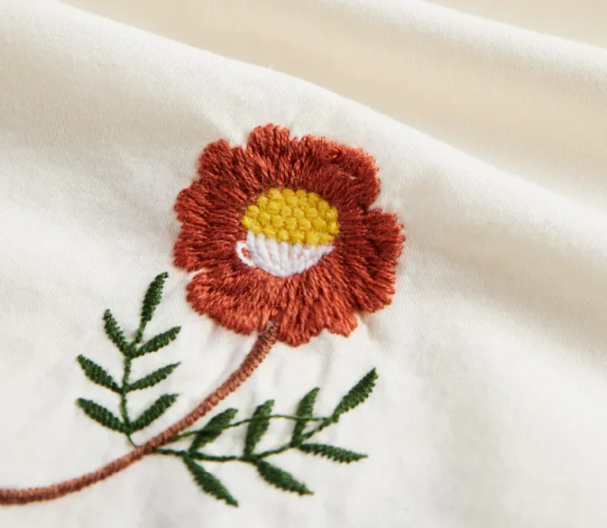 Portuguese Flannel - Embroidery Flowers
