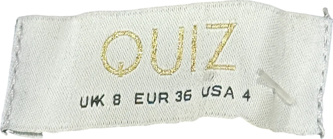 Quiz Black Strapless Button-Front Dress UK 8