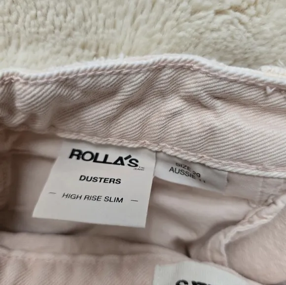 Rolla's Pink Distressed Denim Shorts