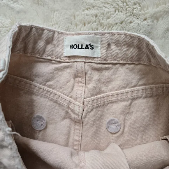 Rolla's Pink Distressed Denim Shorts