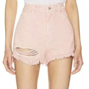 Rolla's Pink Distressed Denim Shorts