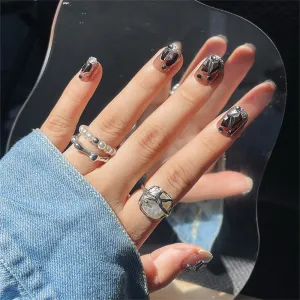 Round Bright black mineral black shaped diamond
