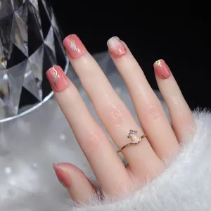 Round pink&gold stripe