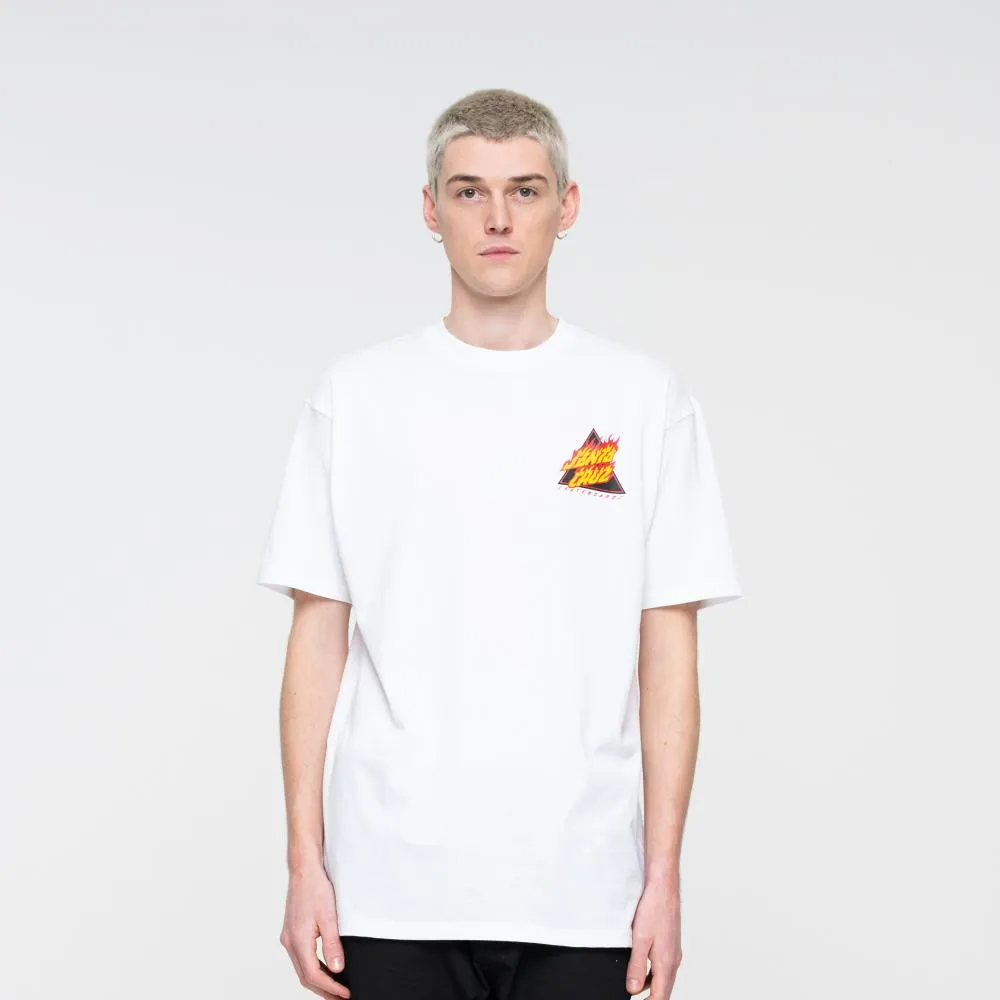 Santa Cruz Flamed Not A Dot T-shirt - White