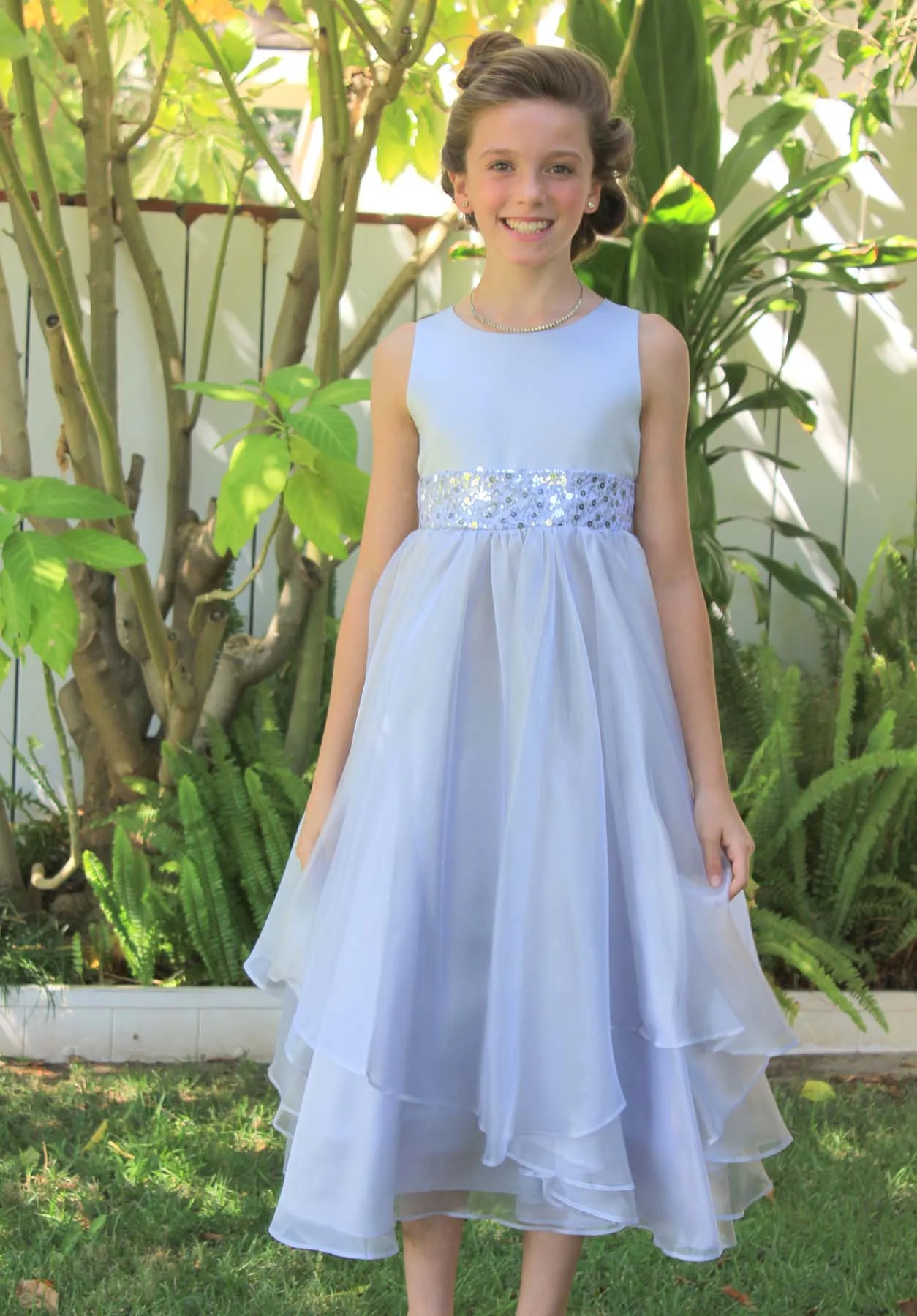 Sequin Ruffles Organza Flower Girl Dress Toddler Wedding Pageant Party Recital Special Event 012S(2)
