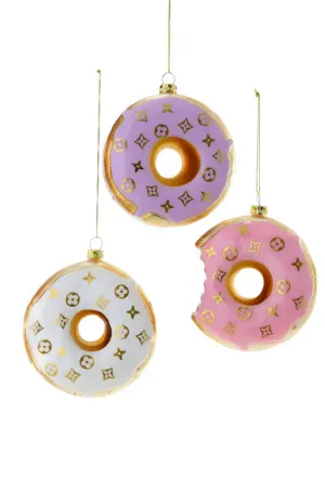 Set of 3 Fashion House Donut Ornaments