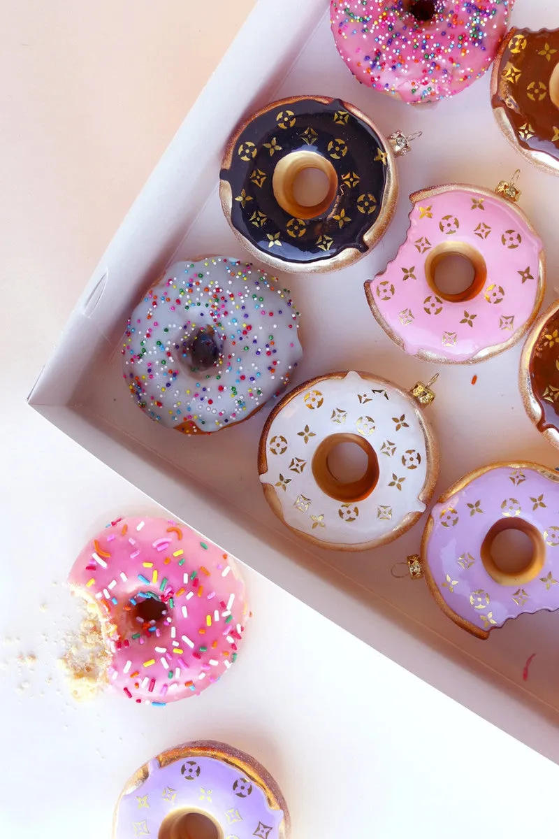 Set of 3 Fashion House Donut Ornaments