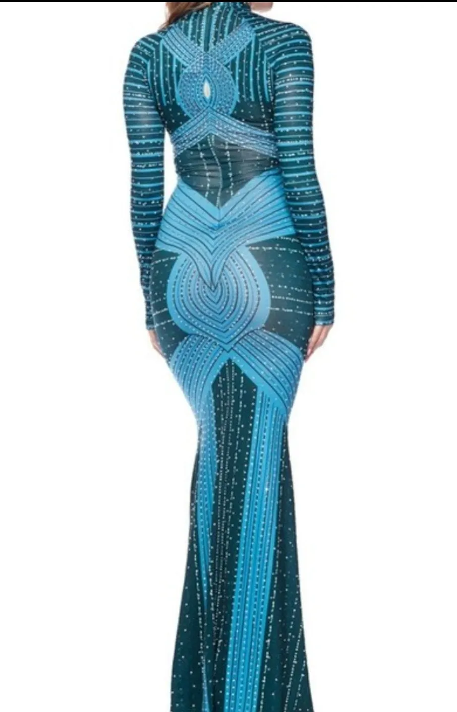 Sexy Long Blue Dress