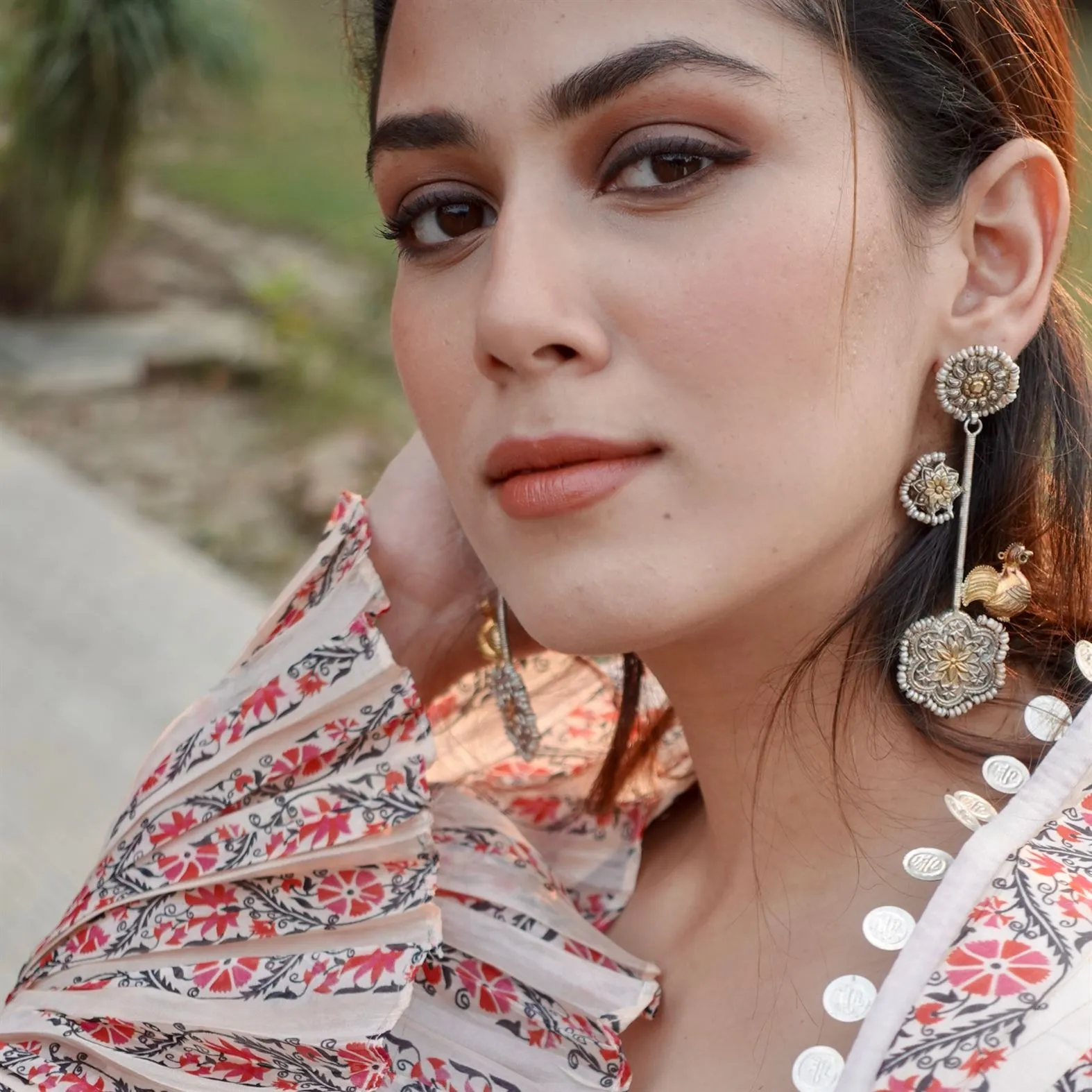 Sheetal Zaveri   I   Pakhi Earrings Hancrafted Earrings, Natural pearls used.  SZ-E66