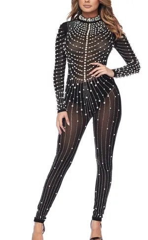 Show me off Pearl & Rhinestone Jumpsuit
