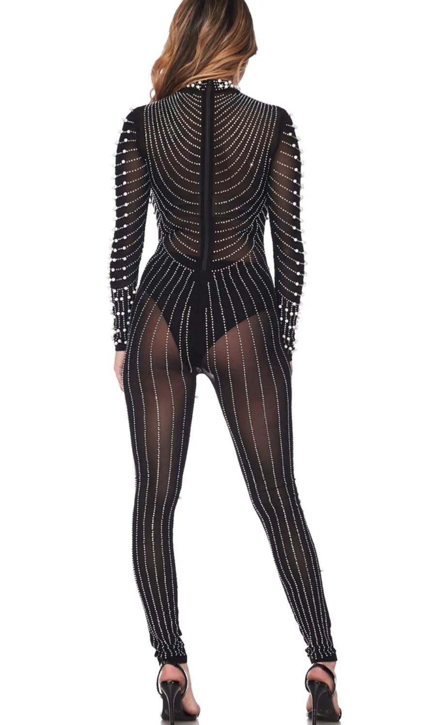 Show me off Pearl & Rhinestone Jumpsuit